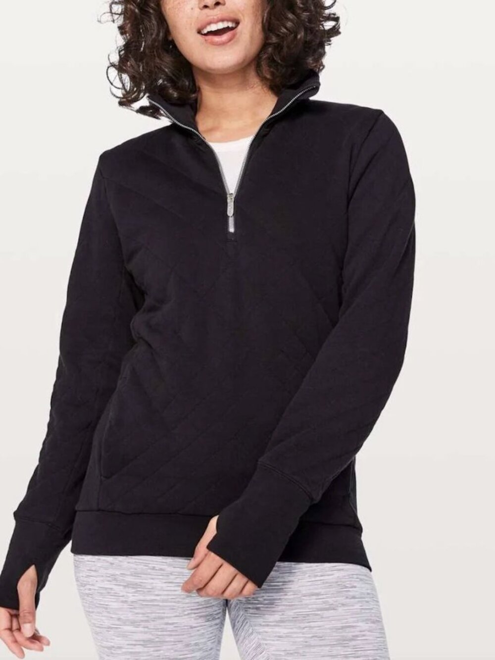 Lululemon | Women | Forever Warm Quilted 1/4 Zip Sweater | Size 10 | Like New